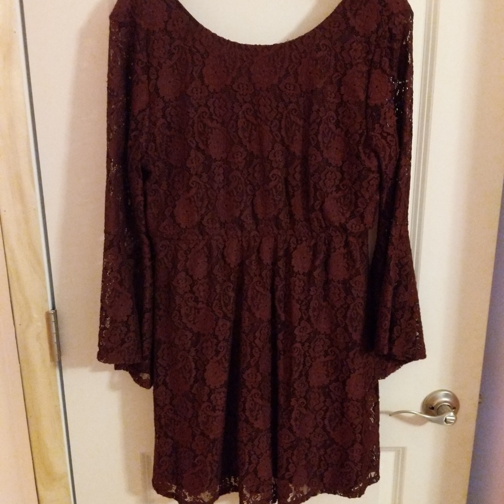 Lace Maroon Dress